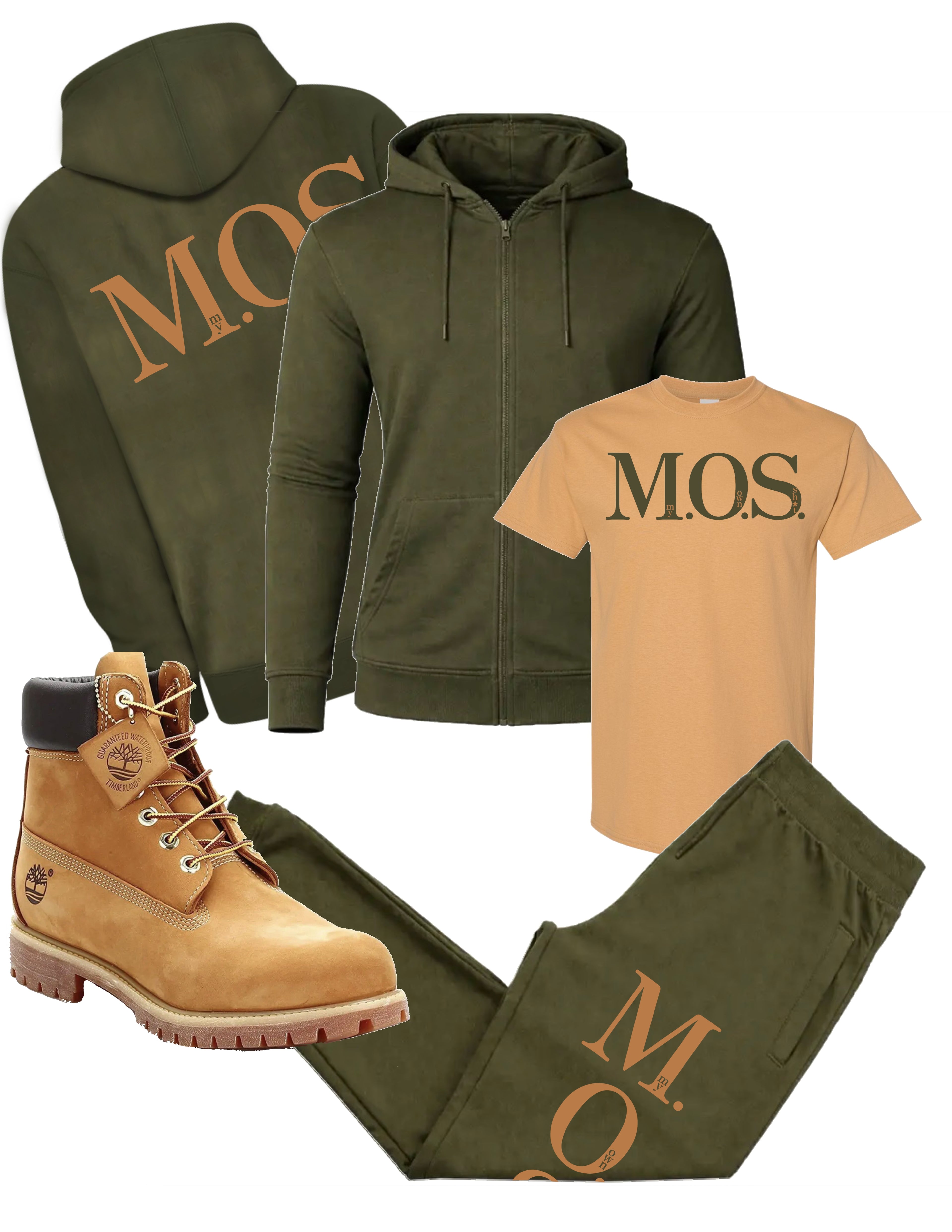 M.O.S.-men’s green sweats with tee