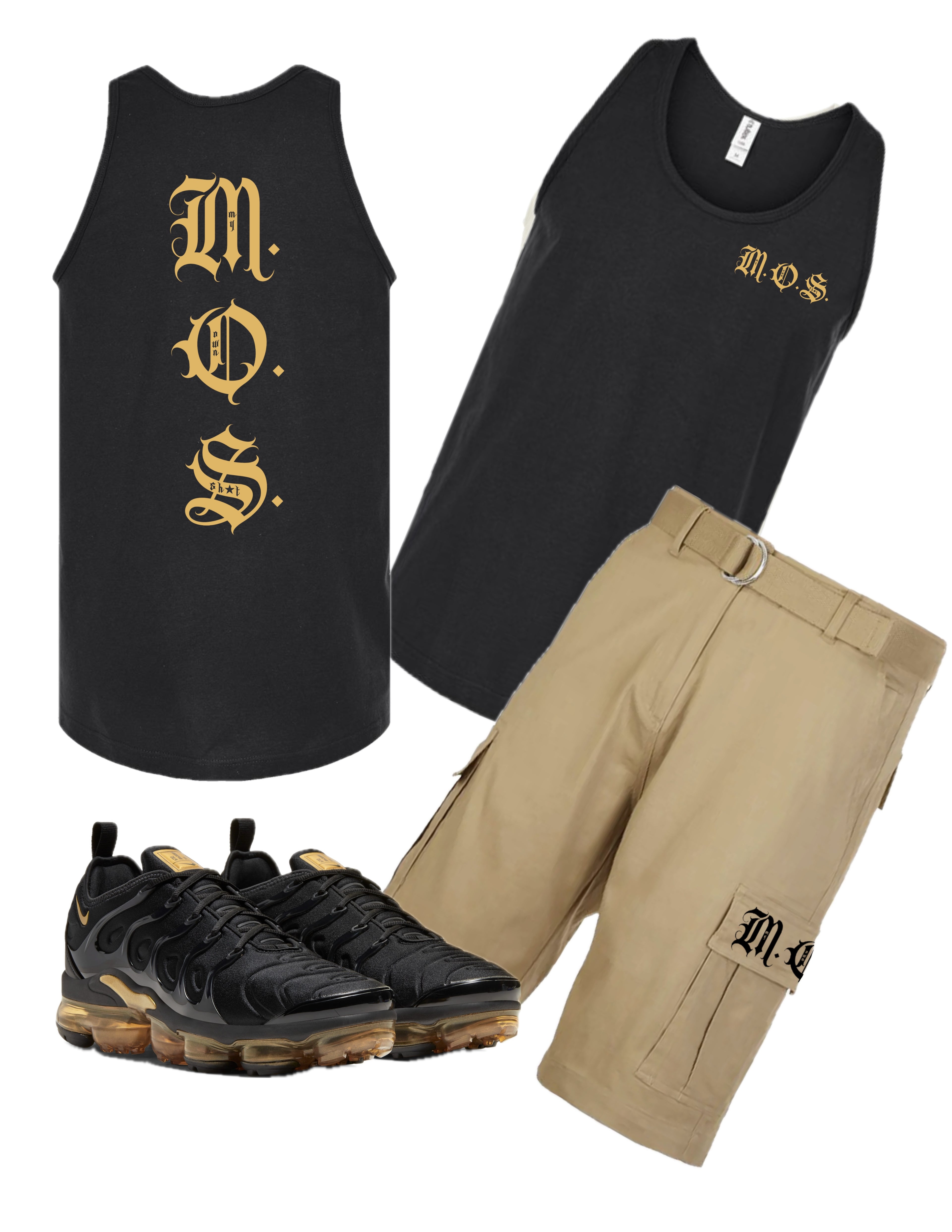M.O.S.- men’s khaki cargo set