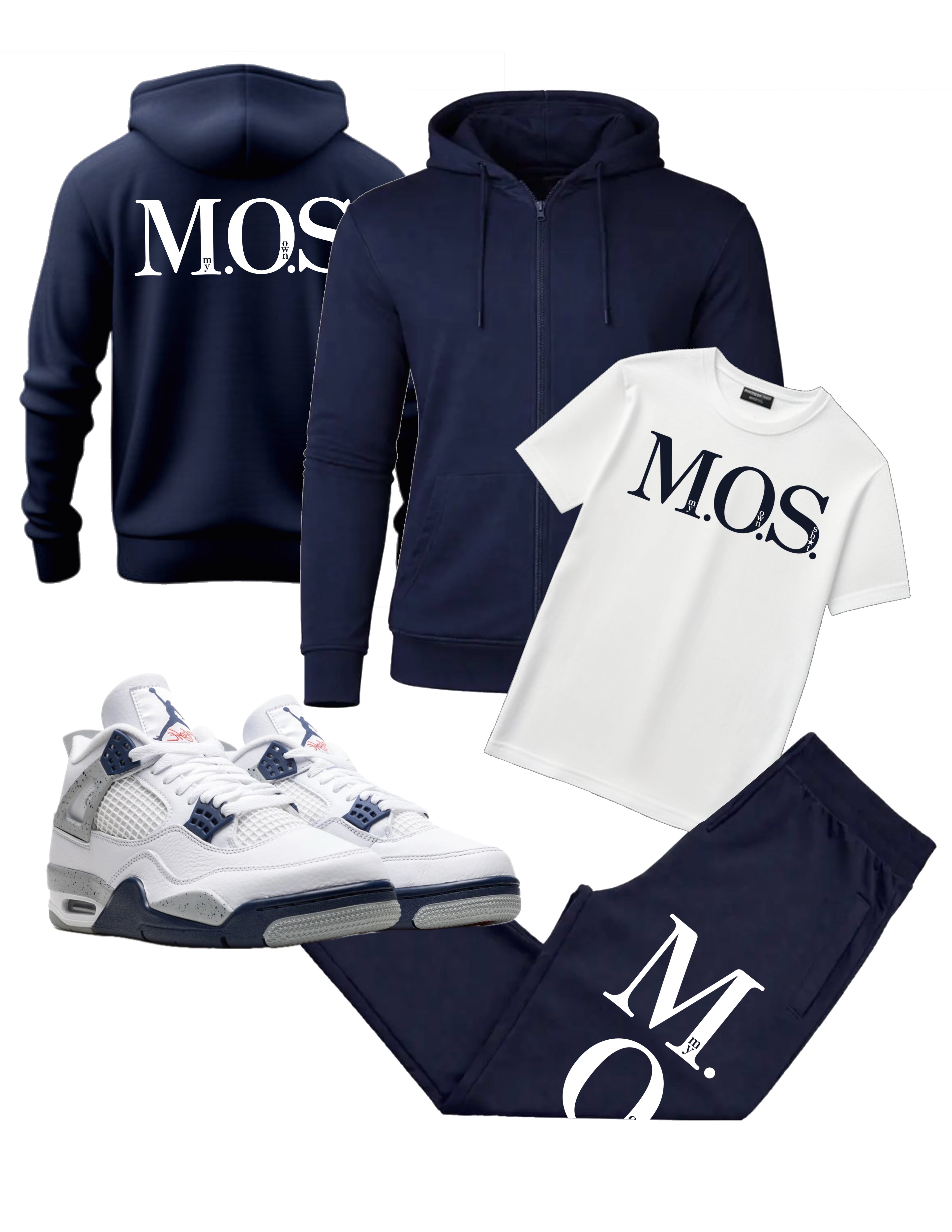 M.O.S.-men’s navy sweats with tee