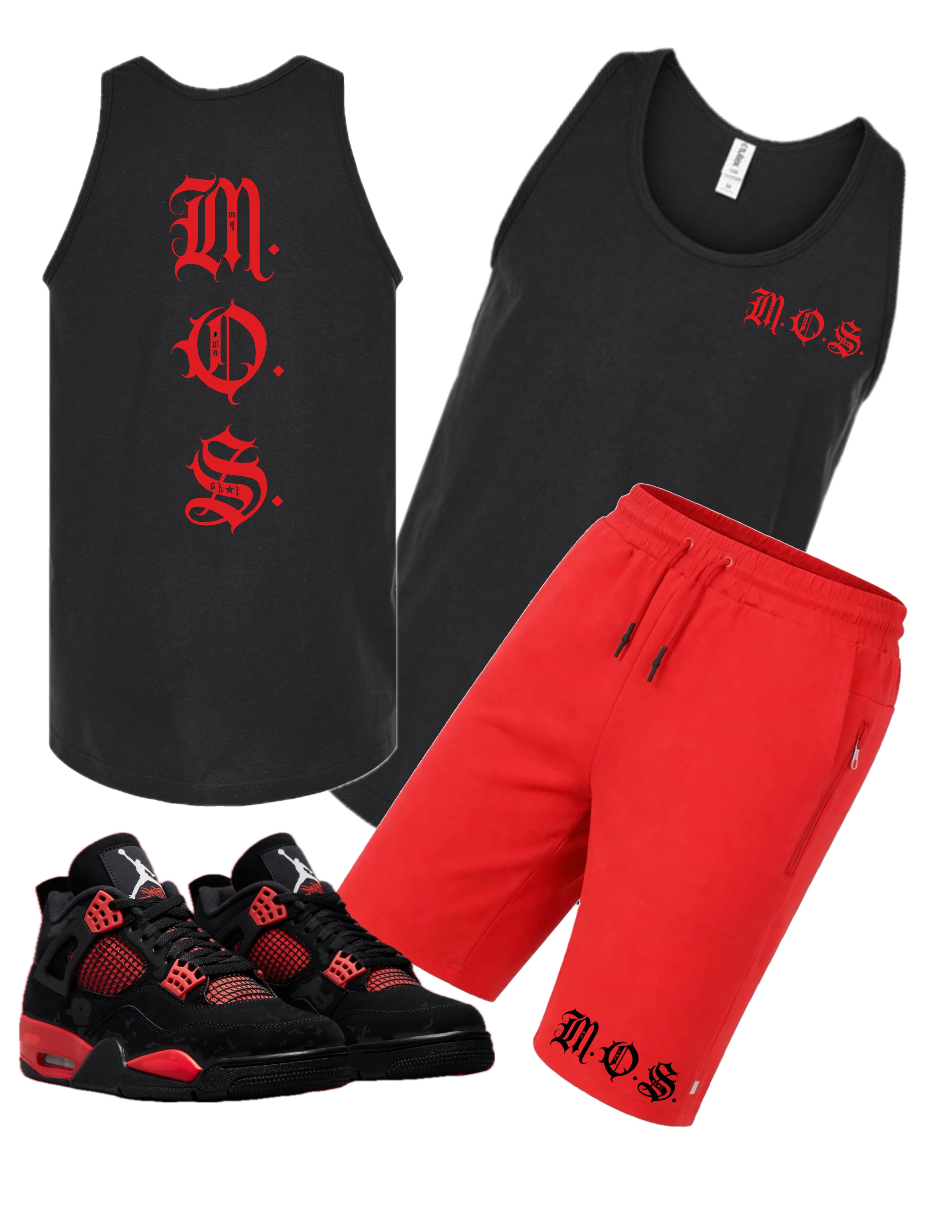 M.O.S.- red men’s short set